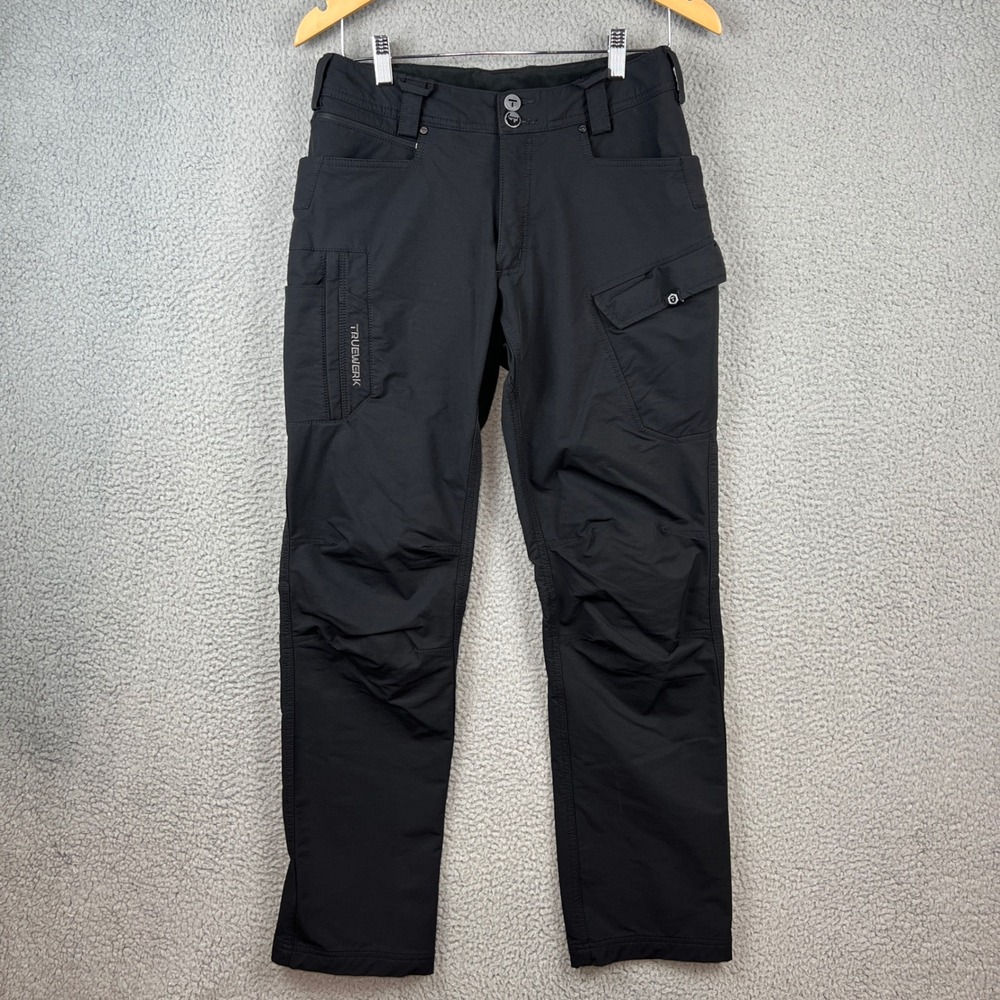 Truewerk T2 Werkpant Mens 30x32 Black Technical Cargo Work Pants TW-F17-0003